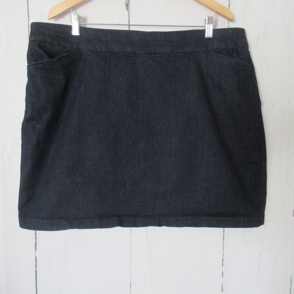 Croft & Barrow Skort 18W Denim The Effortess Stretch Skirt Shorts Plus Size